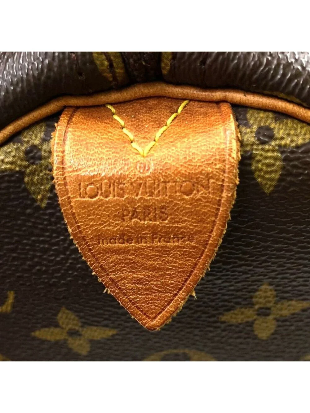 Louis Vuitton Speedy 30 Monogram Leather Brown Light Handbag Gold